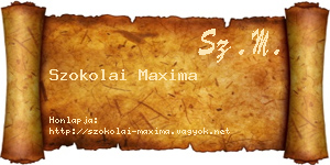 Szokolai Maxima névjegykártya